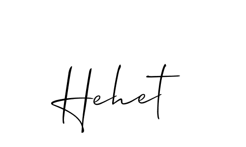 How to make Hehet signature? Allison_Script is a professional autograph style. Create handwritten signature for Hehet name. Hehet signature style 2 images and pictures png