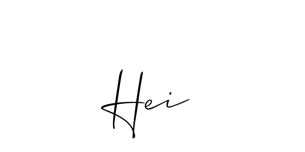 Design your own signature with our free online signature maker. With this signature software, you can create a handwritten (Allison_Script) signature for name Hei希. Hei希 signature style 2 images and pictures png