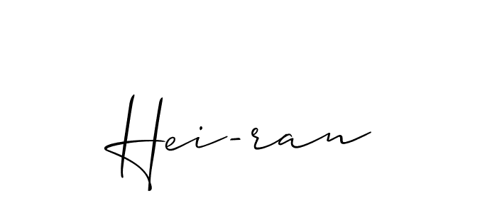 How to Draw Hei-ran signature style? Allison_Script is a latest design signature styles for name Hei-ran. Hei-ran signature style 2 images and pictures png