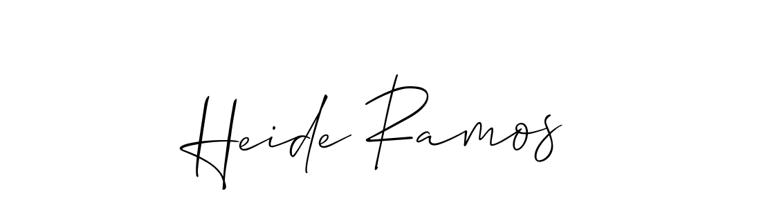 How to make Heide Ramos name signature. Use Allison_Script style for creating short signs online. This is the latest handwritten sign. Heide Ramos signature style 2 images and pictures png