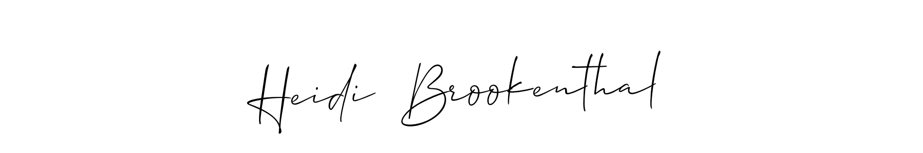 Also You can easily find your signature by using the search form. We will create Heidi  Brookenthal name handwritten signature images for you free of cost using Allison_Script sign style. Heidi  Brookenthal signature style 2 images and pictures png