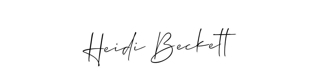 Create a beautiful signature design for name Heidi Beckett. With this signature (Allison_Script) fonts, you can make a handwritten signature for free. Heidi Beckett signature style 2 images and pictures png