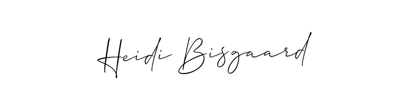 Also we have Heidi Bisgaard name is the best signature style. Create professional handwritten signature collection using Allison_Script autograph style. Heidi Bisgaard signature style 2 images and pictures png