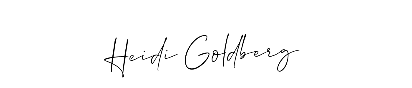 Design your own signature with our free online signature maker. With this signature software, you can create a handwritten (Allison_Script) signature for name Heidi Goldberg. Heidi Goldberg signature style 2 images and pictures png