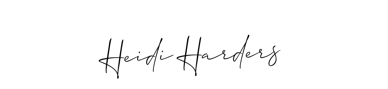 Make a short Heidi Harders signature style. Manage your documents anywhere anytime using Allison_Script. Create and add eSignatures, submit forms, share and send files easily. Heidi Harders signature style 2 images and pictures png
