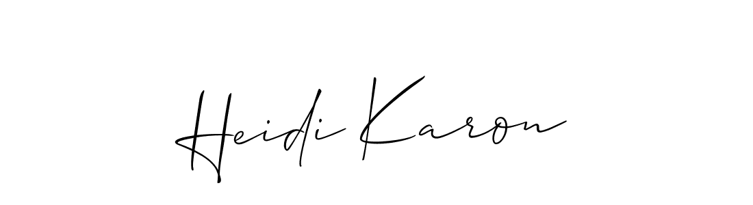 How to make Heidi Karon name signature. Use Allison_Script style for creating short signs online. This is the latest handwritten sign. Heidi Karon signature style 2 images and pictures png