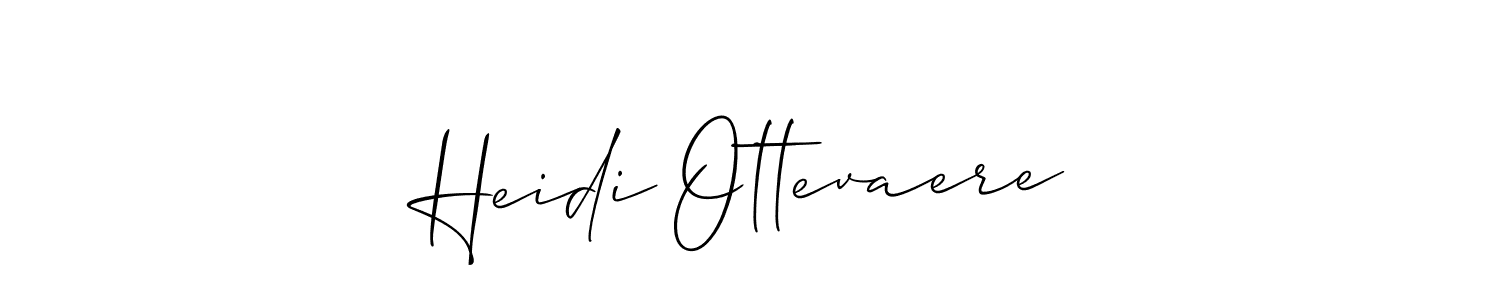 Make a short Heidi Ottevaere signature style. Manage your documents anywhere anytime using Allison_Script. Create and add eSignatures, submit forms, share and send files easily. Heidi Ottevaere signature style 2 images and pictures png