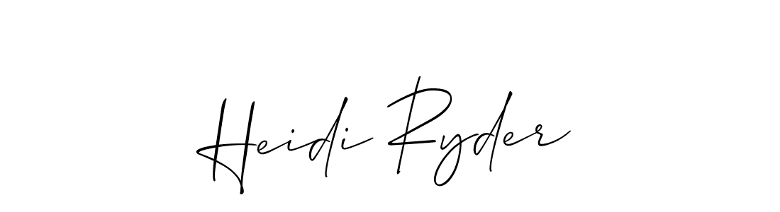 Also You can easily find your signature by using the search form. We will create Heidi Ryder name handwritten signature images for you free of cost using Allison_Script sign style. Heidi Ryder signature style 2 images and pictures png