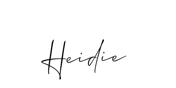 if you are searching for the best signature style for your name Heidie. so please give up your signature search. here we have designed multiple signature styles  using Allison_Script. Heidie signature style 2 images and pictures png