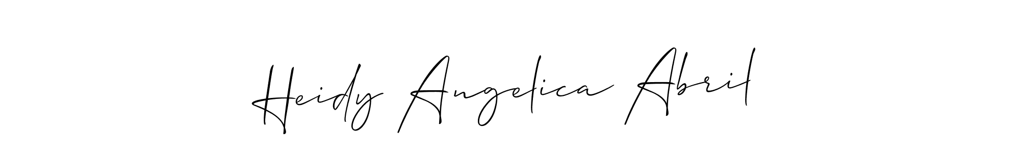 It looks lik you need a new signature style for name Heidy Angelica Abril. Design unique handwritten (Allison_Script) signature with our free signature maker in just a few clicks. Heidy Angelica Abril signature style 2 images and pictures png