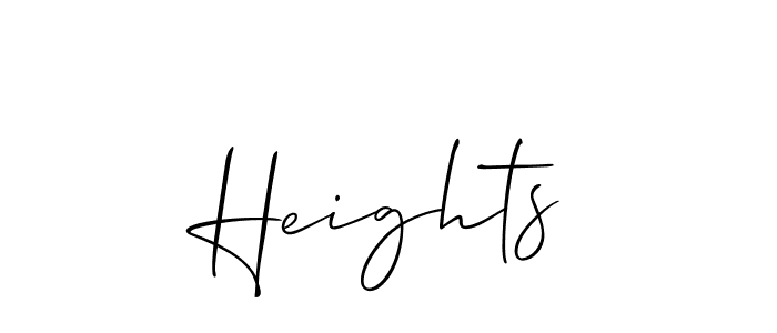 How to Draw Heights signature style? Allison_Script is a latest design signature styles for name Heights. Heights signature style 2 images and pictures png