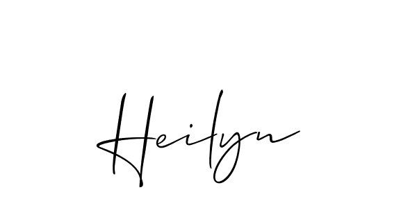 It looks lik you need a new signature style for name Heilyn. Design unique handwritten (Allison_Script) signature with our free signature maker in just a few clicks. Heilyn signature style 2 images and pictures png