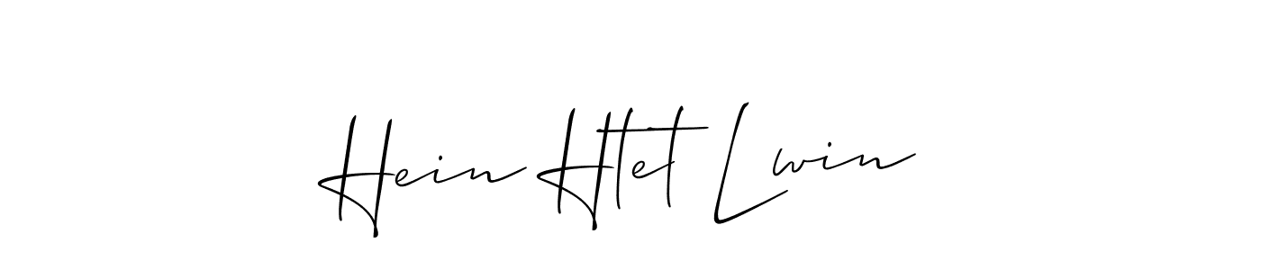 Use a signature maker to create a handwritten signature online. With this signature software, you can design (Allison_Script) your own signature for name Hein Htet Lwin. Hein Htet Lwin signature style 2 images and pictures png