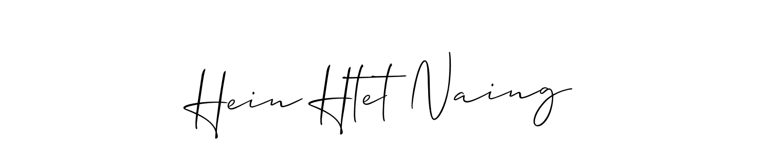 Allison_Script is a professional signature style that is perfect for those who want to add a touch of class to their signature. It is also a great choice for those who want to make their signature more unique. Get Hein Htet Naing name to fancy signature for free. Hein Htet Naing signature style 2 images and pictures png
