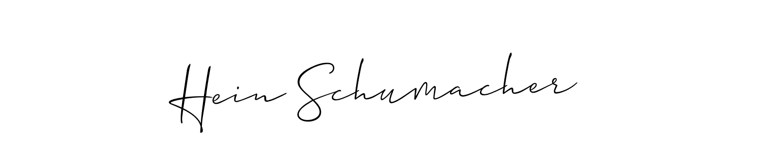 Create a beautiful signature design for name Hein Schumacher. With this signature (Allison_Script) fonts, you can make a handwritten signature for free. Hein Schumacher signature style 2 images and pictures png