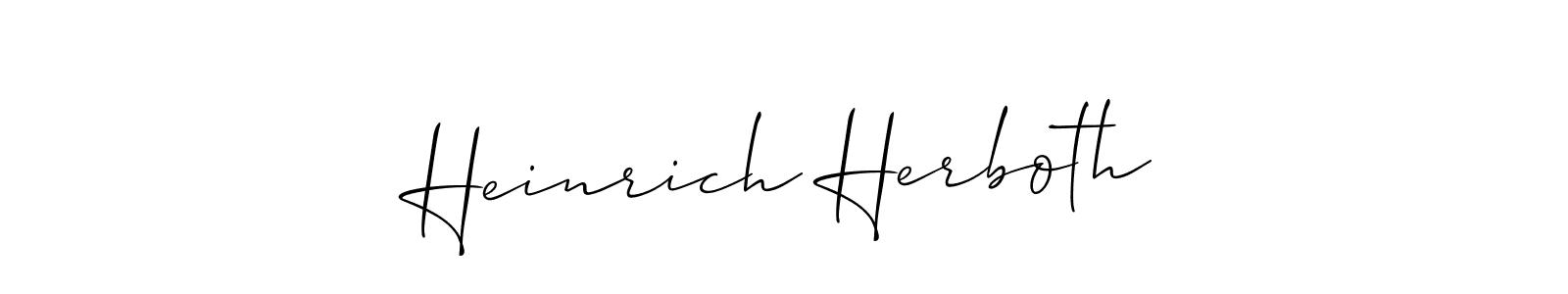 How to make Heinrich Herboth signature? Allison_Script is a professional autograph style. Create handwritten signature for Heinrich Herboth name. Heinrich Herboth signature style 2 images and pictures png