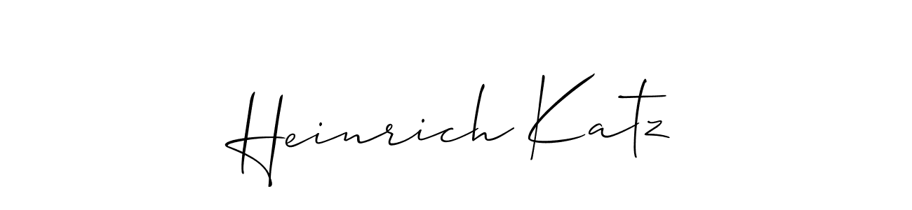 How to make Heinrich Katz signature? Allison_Script is a professional autograph style. Create handwritten signature for Heinrich Katz name. Heinrich Katz signature style 2 images and pictures png