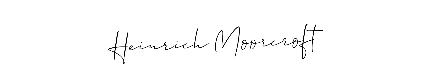 Also You can easily find your signature by using the search form. We will create Heinrich Moorcroft name handwritten signature images for you free of cost using Allison_Script sign style. Heinrich Moorcroft signature style 2 images and pictures png