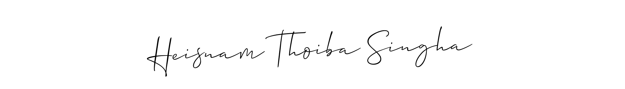 Make a short Heisnam Thoiba Singha signature style. Manage your documents anywhere anytime using Allison_Script. Create and add eSignatures, submit forms, share and send files easily. Heisnam Thoiba Singha signature style 2 images and pictures png