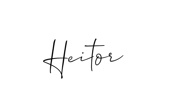 How to make Heitor name signature. Use Allison_Script style for creating short signs online. This is the latest handwritten sign. Heitor signature style 2 images and pictures png