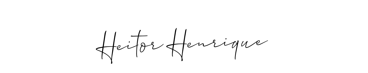 Design your own signature with our free online signature maker. With this signature software, you can create a handwritten (Allison_Script) signature for name Heitor Henrique. Heitor Henrique signature style 2 images and pictures png