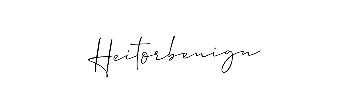 You should practise on your own different ways (Allison_Script) to write your name (Heitorbenign) in signature. don't let someone else do it for you. Heitorbenign signature style 2 images and pictures png