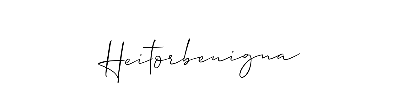 Design your own signature with our free online signature maker. With this signature software, you can create a handwritten (Allison_Script) signature for name Heitorbenigna. Heitorbenigna signature style 2 images and pictures png