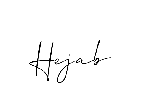 Make a beautiful signature design for name Hejab. With this signature (Allison_Script) style, you can create a handwritten signature for free. Hejab signature style 2 images and pictures png