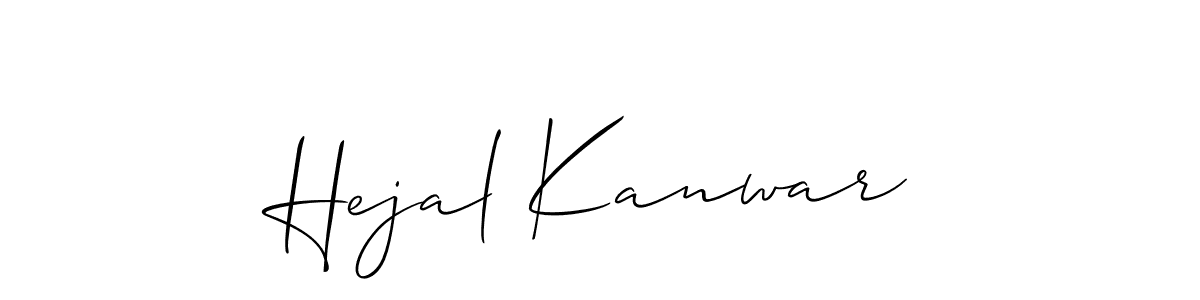 if you are searching for the best signature style for your name Hejal Kanwar. so please give up your signature search. here we have designed multiple signature styles  using Allison_Script. Hejal Kanwar signature style 2 images and pictures png