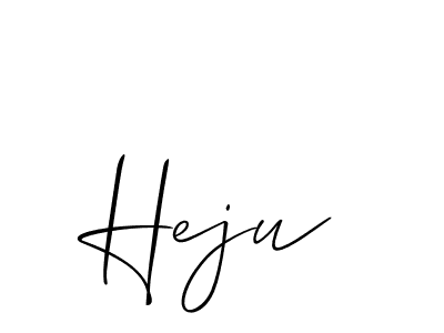 The best way (Allison_Script) to make a short signature is to pick only two or three words in your name. The name Heju include a total of six letters. For converting this name. Heju signature style 2 images and pictures png