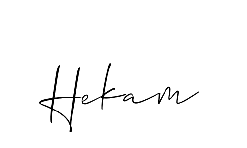 Make a beautiful signature design for name Hekam. Use this online signature maker to create a handwritten signature for free. Hekam signature style 2 images and pictures png