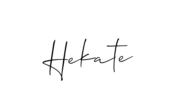Allison_Script is a professional signature style that is perfect for those who want to add a touch of class to their signature. It is also a great choice for those who want to make their signature more unique. Get Hekate name to fancy signature for free. Hekate signature style 2 images and pictures png