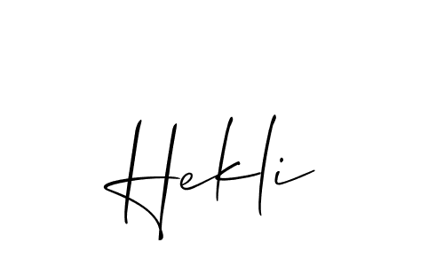 Check out images of Autograph of Hekli name. Actor Hekli Signature Style. Allison_Script is a professional sign style online. Hekli signature style 2 images and pictures png