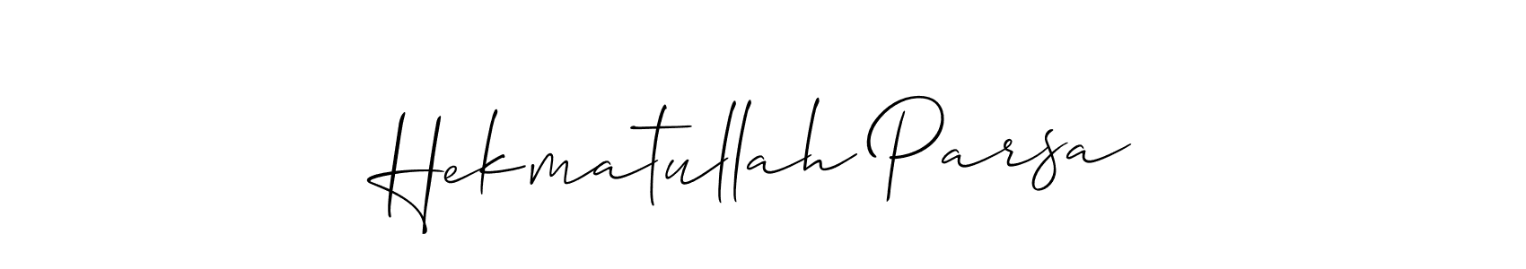 How to Draw Hekmatullah Parsa signature style? Allison_Script is a latest design signature styles for name Hekmatullah Parsa. Hekmatullah Parsa signature style 2 images and pictures png