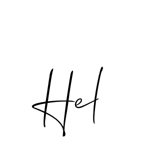 Also we have Hel name is the best signature style. Create professional handwritten signature collection using Allison_Script autograph style. Hel signature style 2 images and pictures png