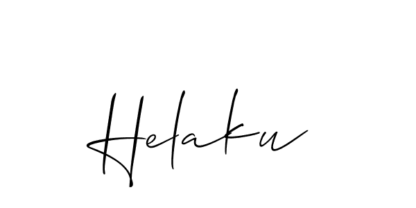 Similarly Allison_Script is the best handwritten signature design. Signature creator online .You can use it as an online autograph creator for name Helaku. Helaku signature style 2 images and pictures png