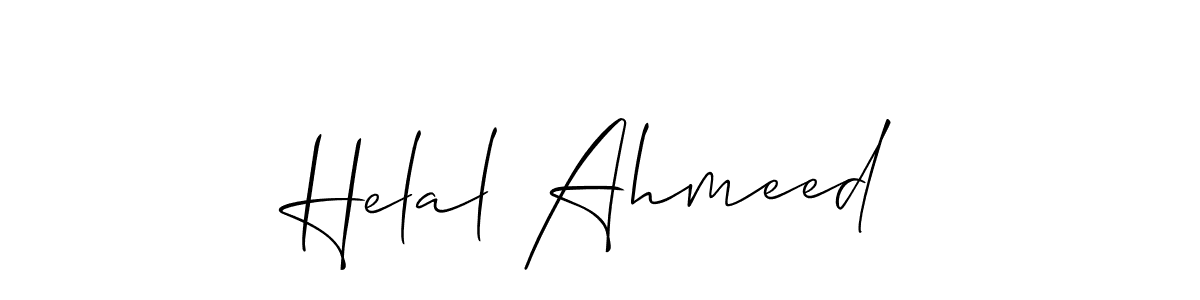 Helal Ahmeed stylish signature style. Best Handwritten Sign (Allison_Script) for my name. Handwritten Signature Collection Ideas for my name Helal Ahmeed. Helal Ahmeed signature style 2 images and pictures png