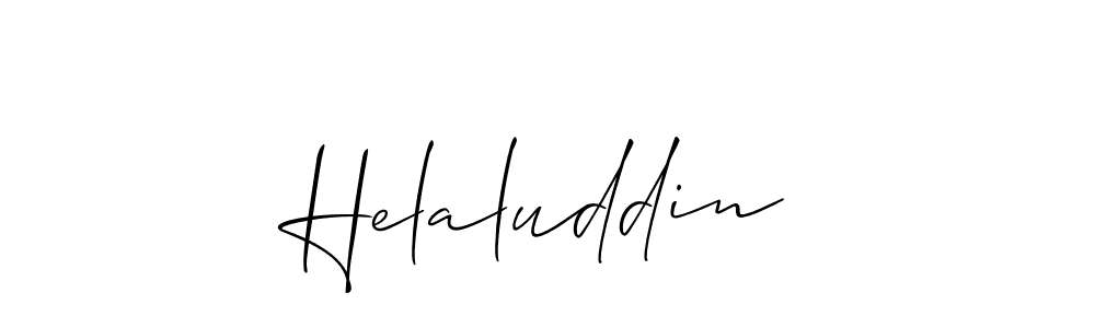 Also we have Helaluddin name is the best signature style. Create professional handwritten signature collection using Allison_Script autograph style. Helaluddin signature style 2 images and pictures png