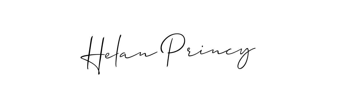 Helan Princy stylish signature style. Best Handwritten Sign (Allison_Script) for my name. Handwritten Signature Collection Ideas for my name Helan Princy. Helan Princy signature style 2 images and pictures png
