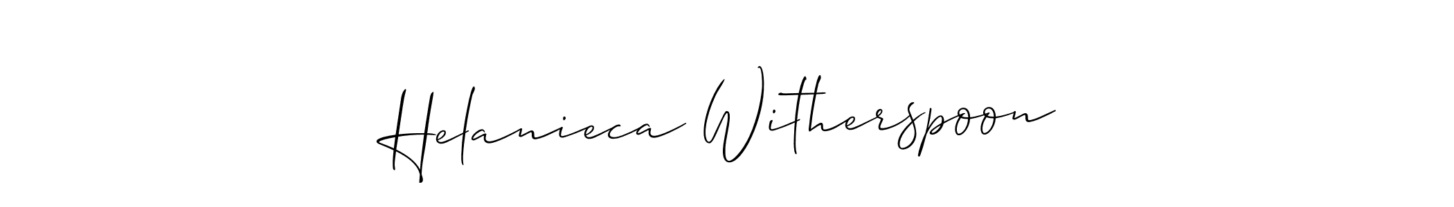 Check out images of Autograph of Helanieca Witherspoon name. Actor Helanieca Witherspoon Signature Style. Allison_Script is a professional sign style online. Helanieca Witherspoon signature style 2 images and pictures png