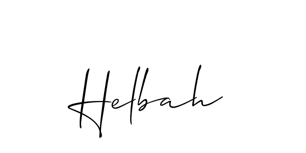 How to Draw Helbah signature style? Allison_Script is a latest design signature styles for name Helbah. Helbah signature style 2 images and pictures png