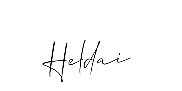 Heldai stylish signature style. Best Handwritten Sign (Allison_Script) for my name. Handwritten Signature Collection Ideas for my name Heldai. Heldai signature style 2 images and pictures png