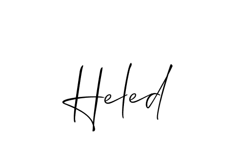 Best and Professional Signature Style for Heled. Allison_Script Best Signature Style Collection. Heled signature style 2 images and pictures png