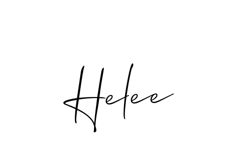 Create a beautiful signature design for name Helee. With this signature (Allison_Script) fonts, you can make a handwritten signature for free. Helee signature style 2 images and pictures png