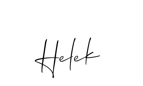 Make a beautiful signature design for name Helek. Use this online signature maker to create a handwritten signature for free. Helek signature style 2 images and pictures png