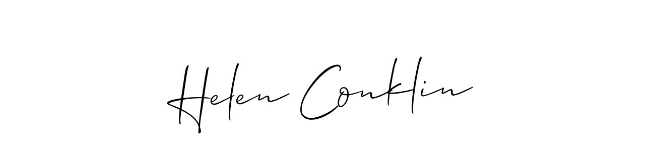 The best way (Allison_Script) to make a short signature is to pick only two or three words in your name. The name Helen Conklin include a total of six letters. For converting this name. Helen Conklin signature style 2 images and pictures png