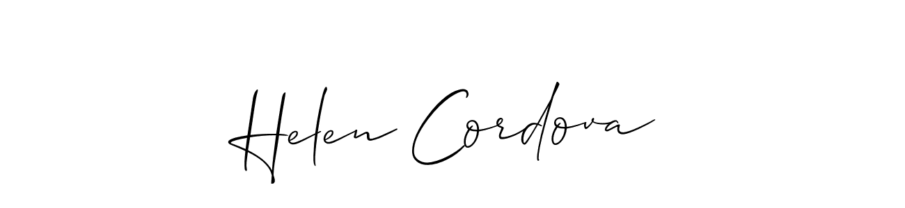 It looks lik you need a new signature style for name Helen Cordova. Design unique handwritten (Allison_Script) signature with our free signature maker in just a few clicks. Helen Cordova signature style 2 images and pictures png