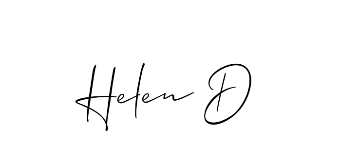 You should practise on your own different ways (Allison_Script) to write your name (Helen D) in signature. don't let someone else do it for you. Helen D signature style 2 images and pictures png