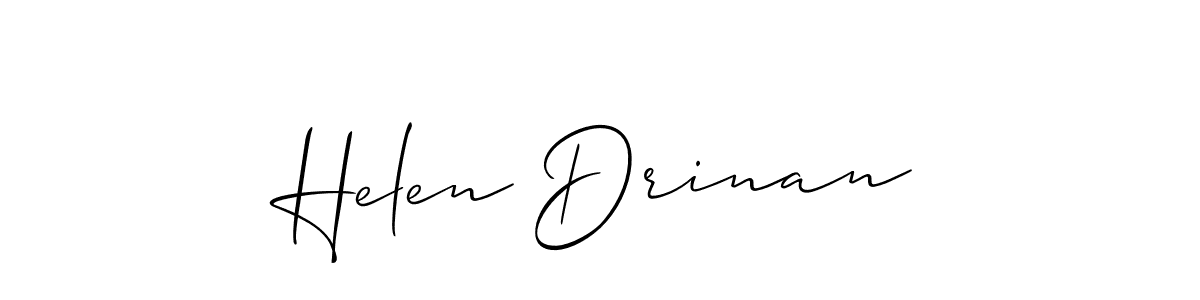 Design your own signature with our free online signature maker. With this signature software, you can create a handwritten (Allison_Script) signature for name Helen Drinan. Helen Drinan signature style 2 images and pictures png