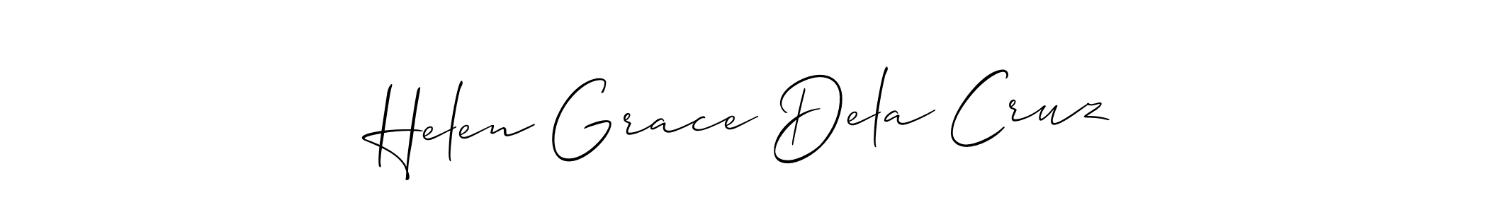 How to make Helen Grace Dela Cruz name signature. Use Allison_Script style for creating short signs online. This is the latest handwritten sign. Helen Grace Dela Cruz signature style 2 images and pictures png